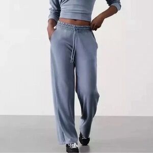 Athleta Seasoft Drawstring Pants Shadow Blue L